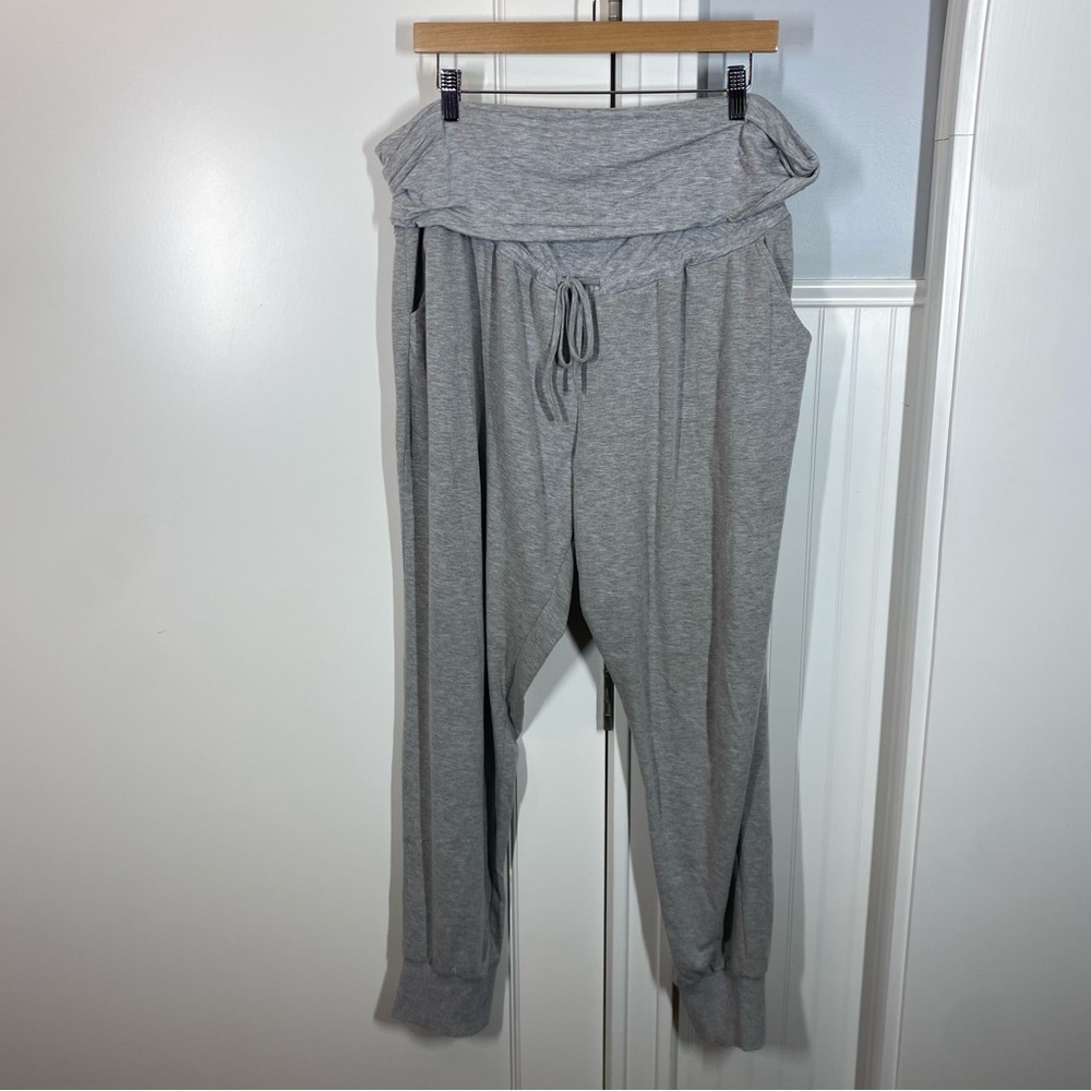 Seraphine Over the Bump Maternity Joggers Heathered Grey Size xl